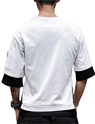 Image of EYEBOGLER Loose fit White Small Size T-Shirt for Men(S-t322-WHBL) EYEBOGLERMenRegularT-Shirt