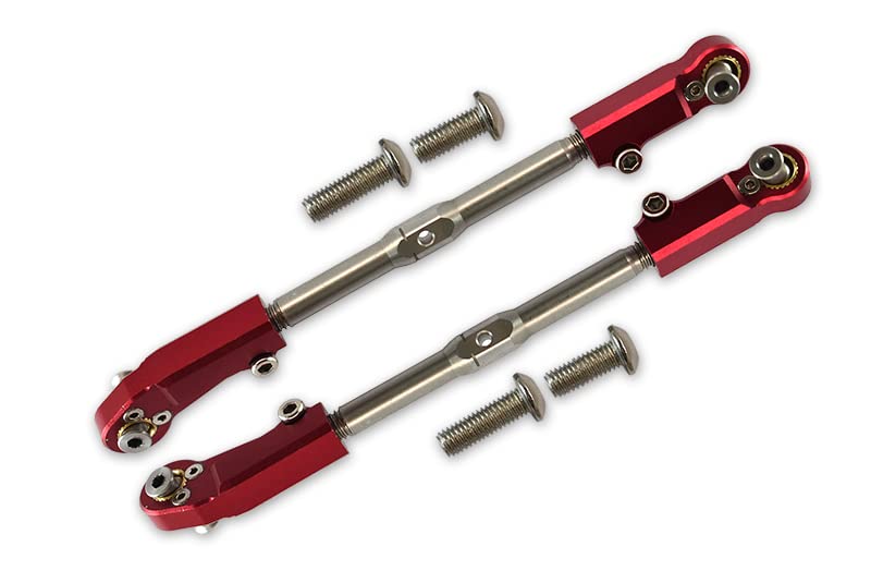 Aluminum + Stainless Steel Adjustable Front Steering Tie Rod for Arrma 1:8 KRATON/Talion/Notorious/Outcast/KRATON V5 / Notorious V5 / 1:7 FIRETEAM -