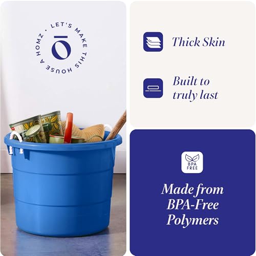 Homz 0417CBDC.02 17 Gallon Plastic Multipurpose Utility Storage Bucket Tub thumb #3