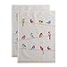 Maison d' Hermine Birdies On Wire 100% Cotton Set of 2 Kitchen Towels, 20 - inch by 27.5 - inch.