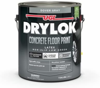 Drylok 43313 Concrete Floor Paint, Non-Slip Dover Gray, Gallon - Quantity 2