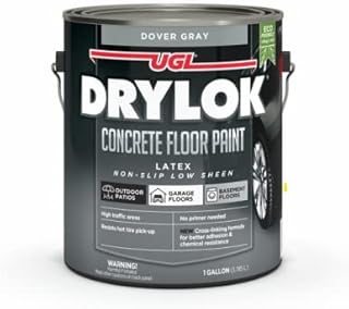 43313 Concrete Floor Paint, Non-Slip Dover Gray, Gallon - Quantity 2
