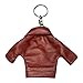 BTR BORN TO RACE Leather Jacket Keychain with Lining | Cool Keychain Gift for Bikers & Fashion Lovers | Stylish Key Holder for Men, Women (Burgundy)