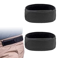 XIELBIS 2 Pcs No Buckle Belts For Men,Velcro Belts,Elastic No Buckle Belt,Lazy Adjustable Belt,Invisible Side Belts for Walking,Work,Home,Traveling,Jeans Pants,Convenience Belt(Black)