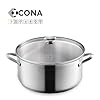 Metaltex ICONA - Casseruola bassa in acciaio inox 32 cm, 10 l