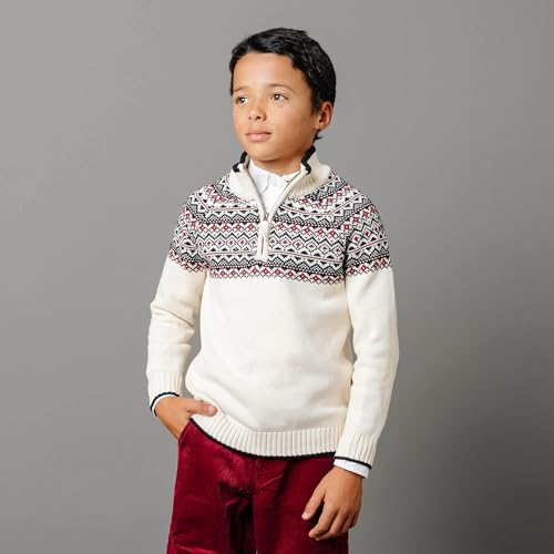 Hope & Henry Boys' Long Sleeve Half Zip Pullover Sweater3