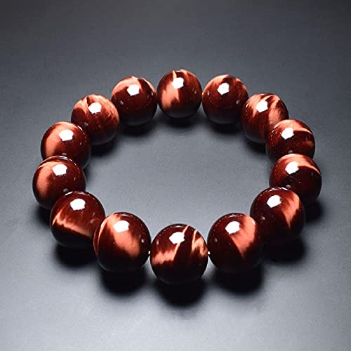 Natural Red Wrist Bracelet Women Men 6/8/10mm Natural Bead Handmade Strand Prayer Balance Bracelets Jewelry-8mm