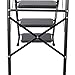 5-Step Ladder with Tool Tray, 65-Inch Steel Folding Stepstool, Anti-Slip Platforms, Black Safety Handrails, Portable Design