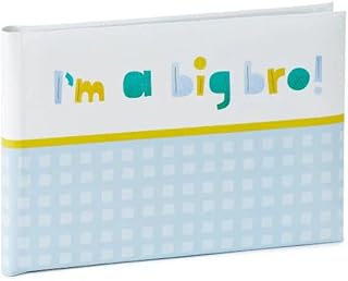 Hallmark 'I Am a Big Bro' Brag Book - Big Brother Photo Album/New Sibling Photo Album - 4x6 Inches - Blue Gingham Album/Ne...