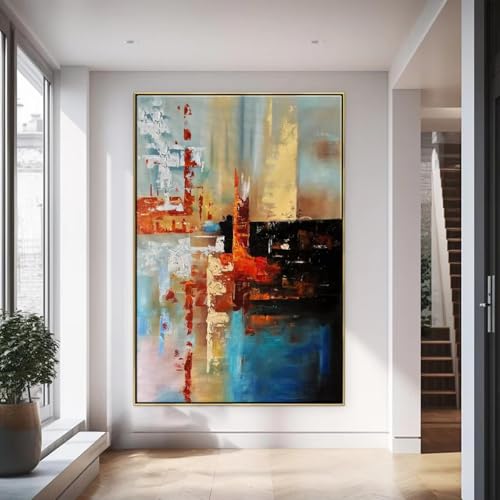 Toile décorative salon AEFOUU tableau mural abstrait de style ferme
