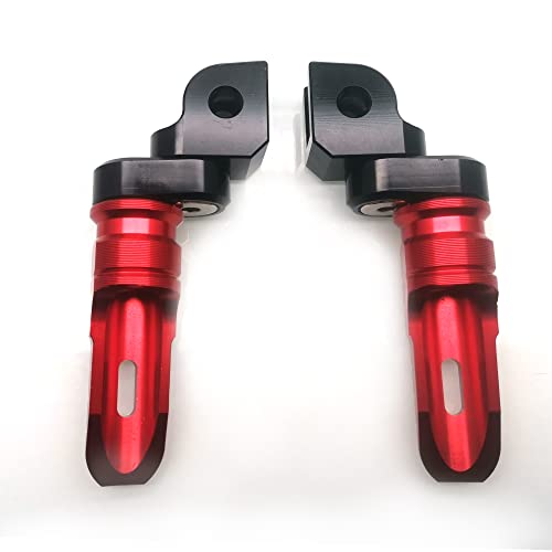 Image of MZS Motorcycle Foot Pegs, Double Adjustable Front Rider Footpegs Footrest Rest Pedal Red Compatible with GSXR 600 750 1000 GSX250R GSXS750 GSXS1000 GSXS1000F GSF1250 GSX650 SV650 SV1000 DL650 DL1000