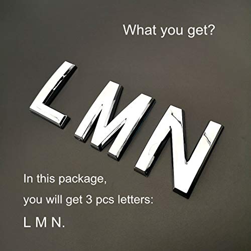 image for Hopewan Self Adhesive Door Letters L M N, 2 Inch Mailbox Alphabet Sign