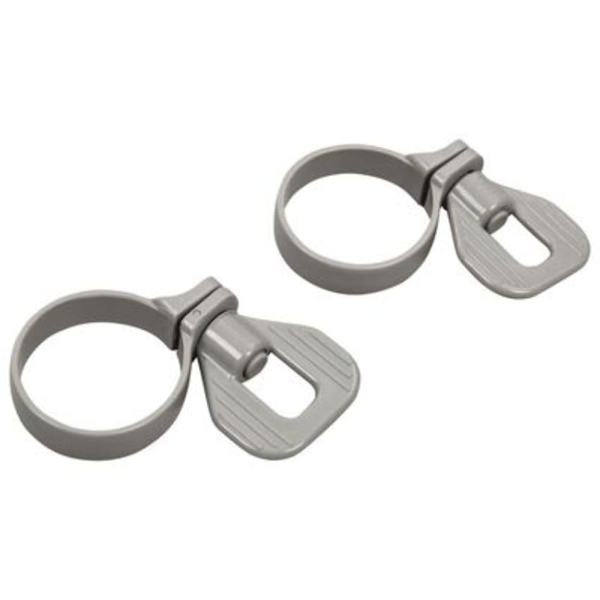 Pool Hose Clamp Spare Clips, Adjustable, Stainless Steel, Grey (2)