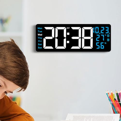 Reloj de pared LED con alarma para salon que soluciona los problemas de vision 8
