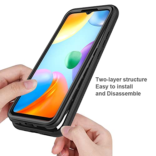 XINNI Case for Xiaomi Redmi 10C, 360 Degree Shockproof Protective All-Round Protection with Built-in Screen Protector - Image 3