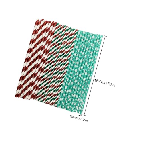 150 pitillos desechables de papel navideños biodegradables miniatura 2