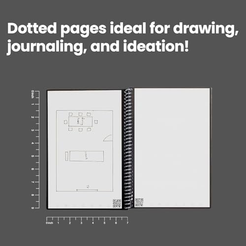 Image of Rocketbook Smart Reusable Notebook - Dot-Grid Eco-Friendly Notebook with 1 Pilot Frixion Pen & 1 Microfiber Cloth Included - Lunar Winter Cover, Camo Notebook, Executive Size (6 inch x 8.8 inch)