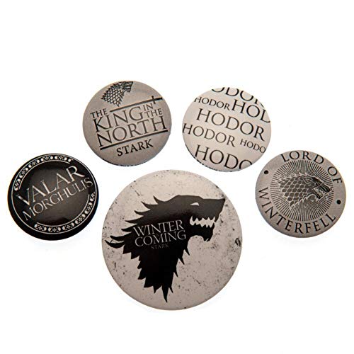 Game Of Thrones Stark Button Badge Set (One Size) (Multicolored)