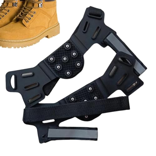 Botas de tacos antideslizantes, pinzas reflectantes para zapatos, tacos de nieve, tacos de nieve, tacos ajustables, pinzas de hielo para zapatos, picos reflectantes para zapatos, picos de nieve para