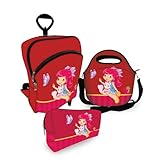 Kit Mochila Escolar Rodinha + Lancheira+ Estojo Moranguinho