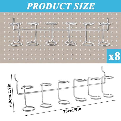 Ldxdru 8Pcs Pegboard Screwdriver Holders, Stainless Steel Pegboard Pliers Holders thumb #1