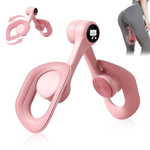 Thigh Master for Women, Inner Thigh Muscle Master Exerciser, Pelvic Floor Trainer with Digital Counter, 360° Rotation Pelvic Floor Thigh Exercise Device, Targeted Hip, Leg, Arm & Butt Home Workout