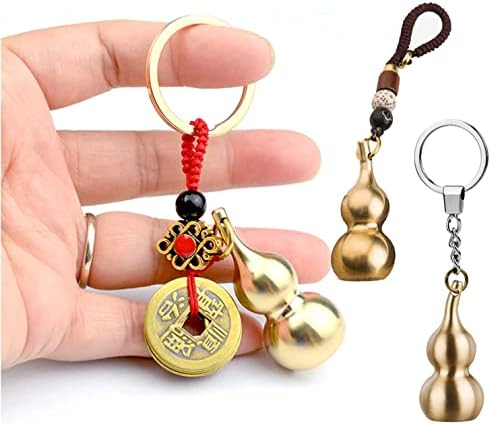 Amazon.com: NUOBESTY Wu Lou Key Chain Chinese Gourd Keychain with Feng ...