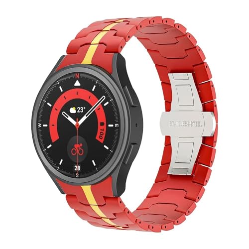 Bracelet acier Galaxy Watch 7 5Pro 45mm maillons robustes sans espace