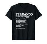 Regalo para Fernando Nombre Divertido Significado Hombres Camiseta