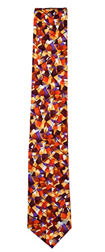 Jg-9500 - Jerry Garcia Mens Necktie Ties, Orange Gold Purple, One Size #TOP8