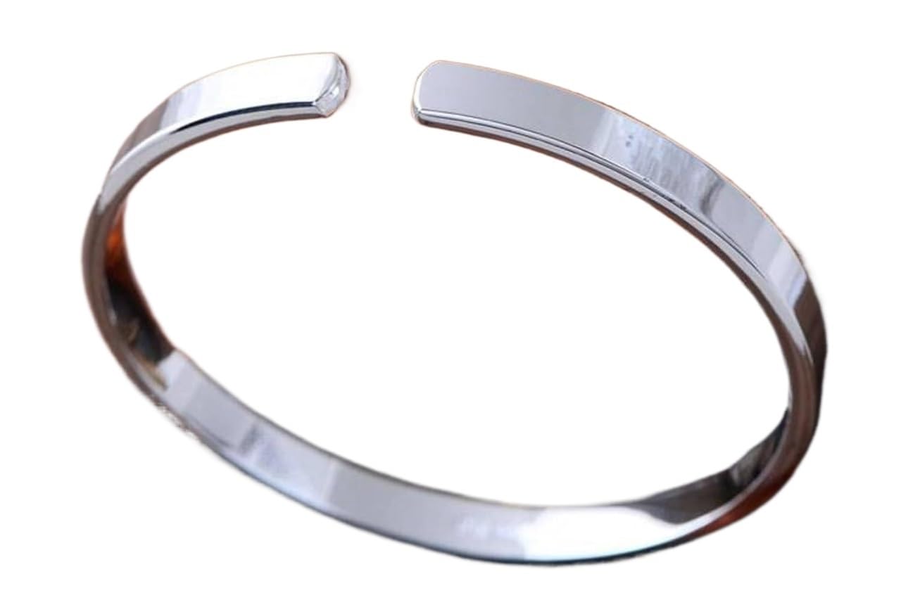 Bracciale in argento, bracciale rigido alla moda, bracciale rigido in argento 999 Bracciale rigido femminile semplice lucido regolabile in argento I braccialetti da 20 g possono essere regalati a qual