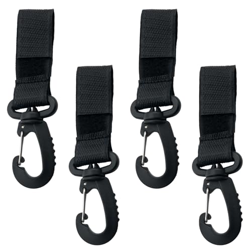 ZZHXSM 4PCS Black 360 Degree Swivel Velcro Hooks Kayak Paddle Storage Clip Paddle Board Accessory 6.69x0.98 Inch for Attaching Kayak Paddle Wheelchair Walker Shopping Cart Closet