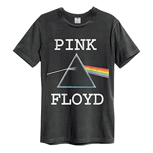 Amplified Pink Floyd-Dark Side of The Moon - Camiseta para Hombre, Gris (Charcoal CC), L