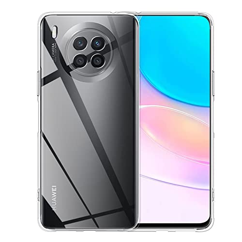 TUTUO Coque Compatible avec HUAWEI Nova 8i / Honor 50 Lite 5G, Transparente et Résiste Jaunit, Anti-Scratch Souple TPU Gel Case Protection, [Ultra-Mince] Shock-Absorption Etui Cover - [Transparent] Cover