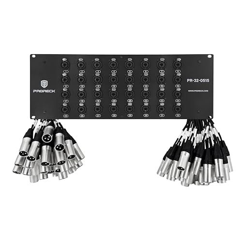 PRORECK Rack Mount TRS XLR Combo Splitter Snake Cable, Suitable for Live, Recording, Stage, Studio...