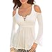 Produktbild Yvelands Damen Mode Badeanzug Strand vertuschen Kleid Sommer halbe Hülse gedruckt (XL, Weiß)