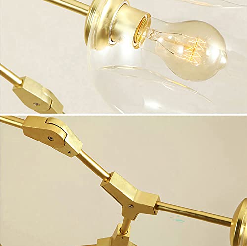 Idequy Long 72'' Glass Chandeliers 8-Light Sputnik Chandelier Dining Room Branch Boom Chandeliers Bedroom Living Room Attic Outdoor Courtyard Glass Shade Lighting Fixture With Led 3Colour Bulbs #TOP6