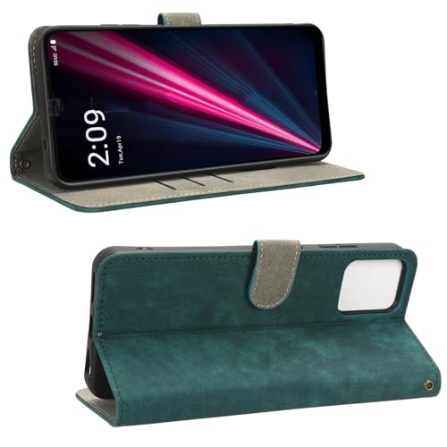 Coque portefeuille Revvl 6X Pro 5G protégeant des rayures et vol RFID vert - 6