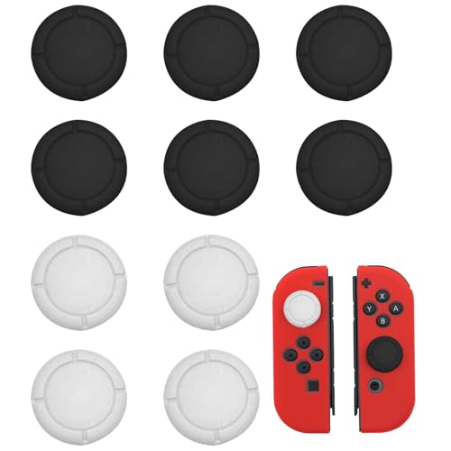 AJUNLKVDR 5 Paare Joystick Kappen,für Switch Joystick Kappen,Ersatz Joystick Covers,Thumbsticks für Switch/Lite/OLED Sil...