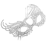 TINEASUR Rhinestone Alloy Fashion Headband Mask for Women Party Face Decoration Evening Wear Accessories Random Color