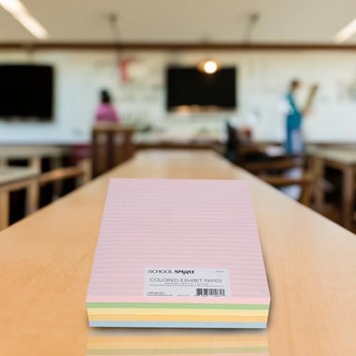 School Smart Ruled Exhibit Paper, 8-1/2 x 11 Inches, Assorted Colors, 500 Sheets - 085454 - Image 10