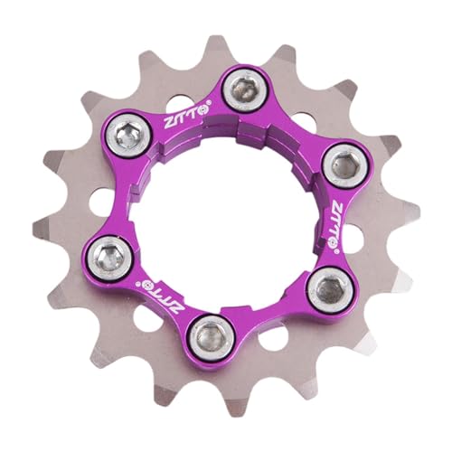 rockible Single Speed Cassette Cog, Bike Single Speed Conversion Set, Bicycle 1 Speed Sprocket Gear for Fixed Gear, Cycling Accessory, 16T
