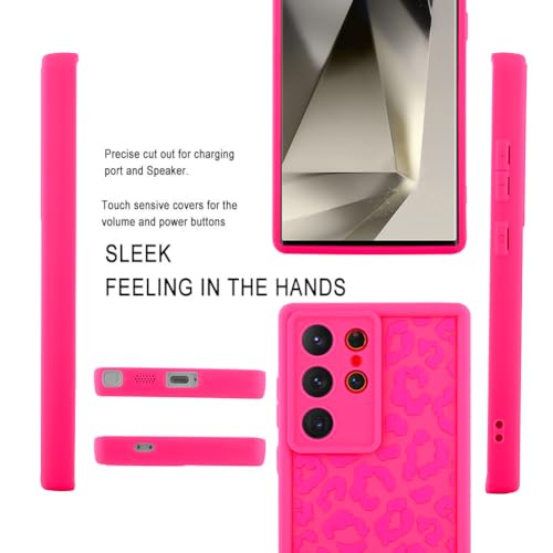 Image of Compatible with Samsung Galaxy S24 Ultra Case, Hot Pink