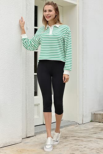 Bamans Capri Pants For Women Casual Summer Crop Dress Slacks Skinny Pull On Stretch Work Capris (Black, Large Capri) #TOP5