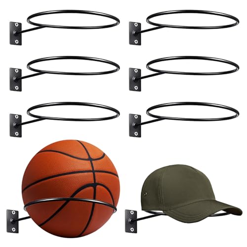 Soporte de Pared para Pelotas de Baloncesto fútbol Voleibol 6 pcs