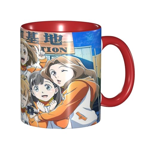 宇宙よりも遠い場所 セラミックマグカップ 食器 大容量コーヒーカップ 330ml 耐熱 おしゃれなマグカップ オフィスホーム用 プレゼントに最適 再利用可能 ギフト 男女兼用 Red