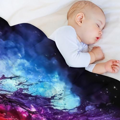 Couverture ciel étoilé en flannel douce pour vos soirées cocooning sur le canapé du salon - 5