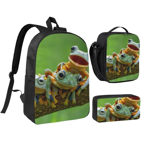 Sac à dos grenouille cartable scolaire 3 en 1 trousse sac à déjeuner