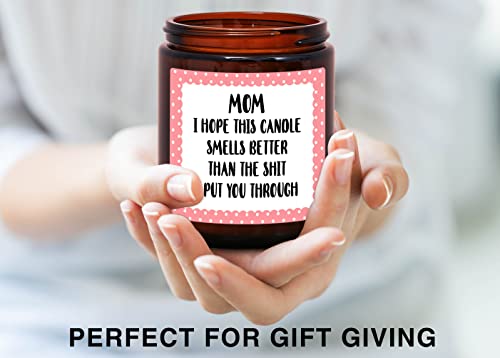 Scented Candle, "I Hope This Smells Better"Candles Gifts For Mom From Daughter, Son,Mom Birthday, Mothers Day，Soy Candles For Scented, Home Decorations, Aromatherapy Candles, Amber Jar Candles-020Gy #TOP2