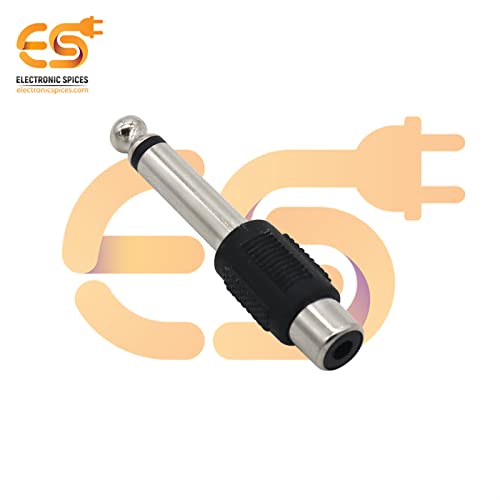 Image of Electronic Spices Mono 6.35mm male to RCA female audio connectors Electronic Cables (pack of 20pcs)